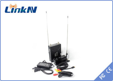 Transmisor video COFDM QPSK HDMI de la policía de Manpack y ancho de banda bajo de la encripción 2-8MHz del retraso AES256 de CVBS H.264